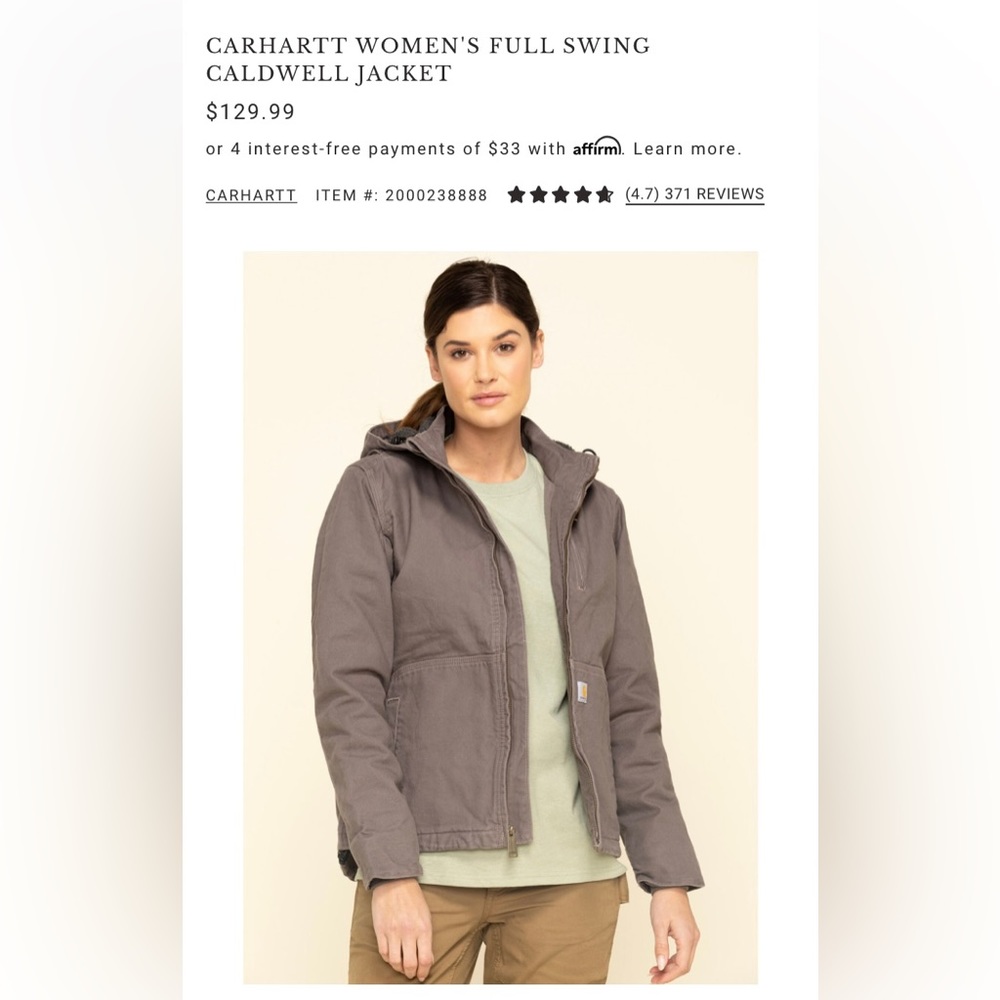 Carhartt womens Caldwell jacket